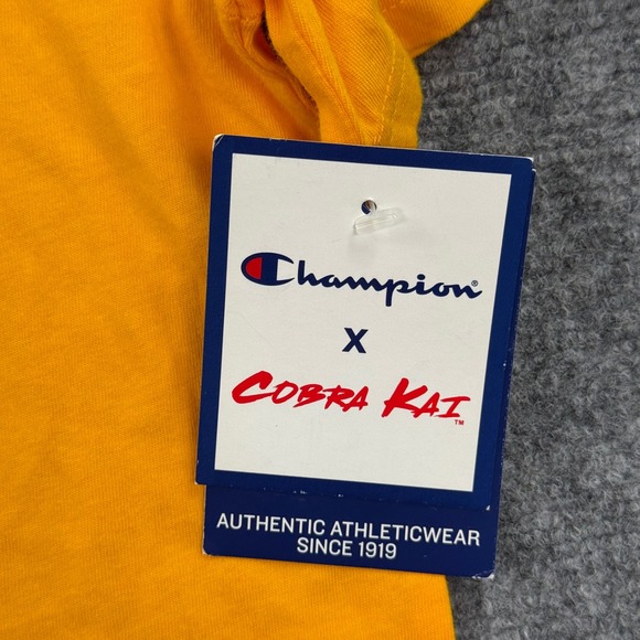 Champion Cobra Kai Medium Yellow T Shirt Licensed Movie Karate Kid Men's - Picture 3 of 11